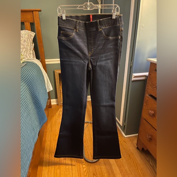 SPANX Dark Blue Flare Women's Jeans - Picture 2 of 6